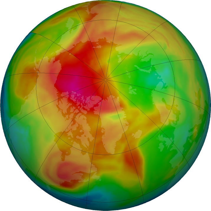 Arctic ozone map for 15 March 2017